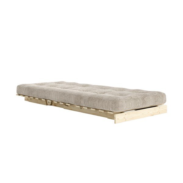 Kremowy rozkładany sztruksowy fotel futon Roots – Karup-image-1