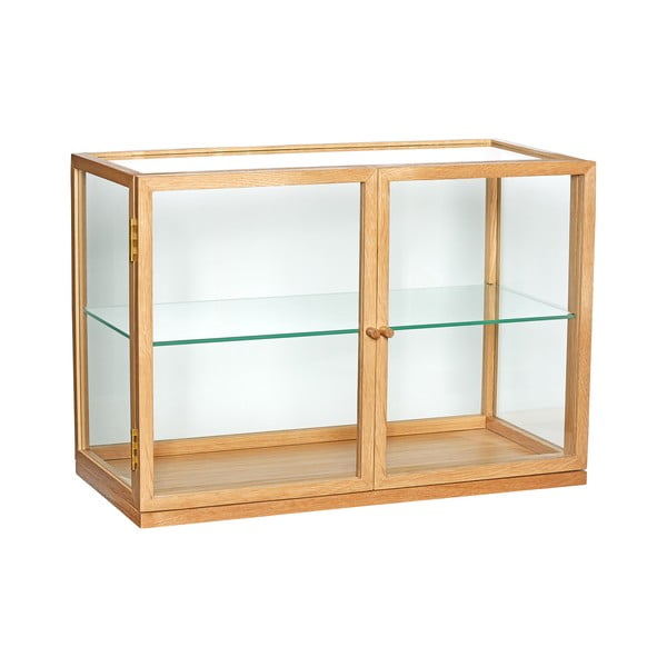 Witryna w dekorze dębu w naturalnym kolorze 60x42x32 cm Poetic – Hübsch