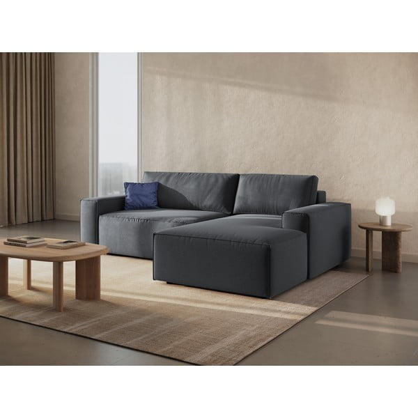 Ciemnoszary rozkładany narożnik (prawostronny) Jodie – Micadoni Home-image-1