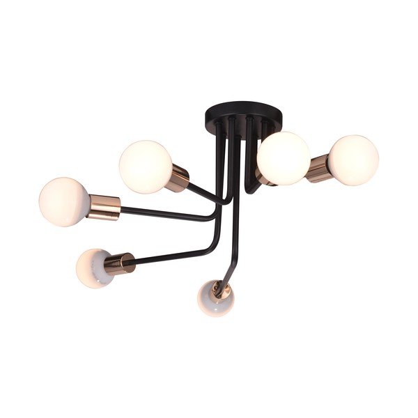 Lampa sufitowa w czarno-miedzianym kolorze 27x27 cm Spill – Candellux Lighting