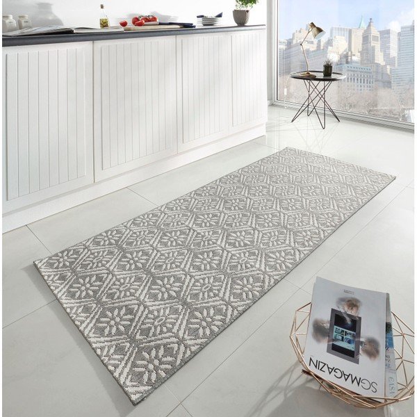 Szaro-biały chodnik Zala Living Soho, 80x200 cm-image-1