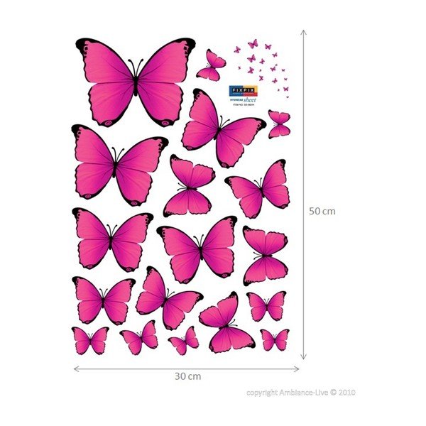Naklejka Fanastick Pink Buttlerflies-image-2