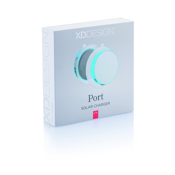 Niebieska przenośna ładowarka słoneczna XD Design Port-image-3