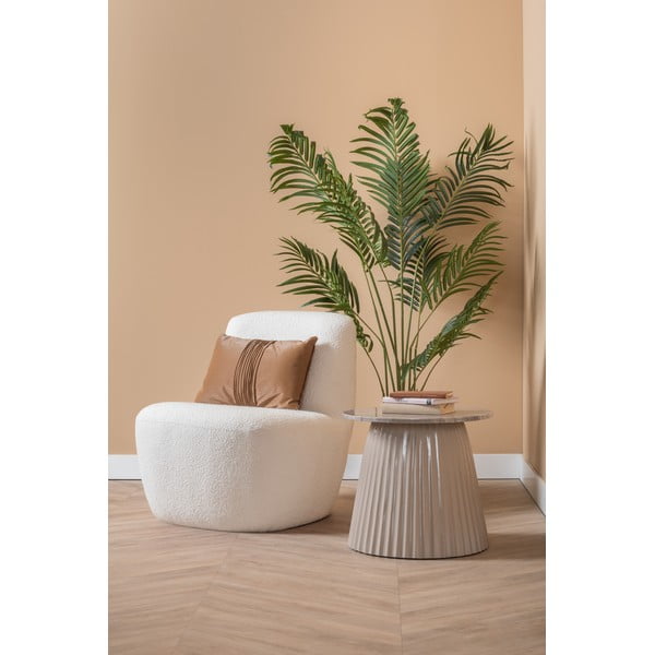 Biały fotel z materiału bouclé Ada – Leitmotiv-image-1