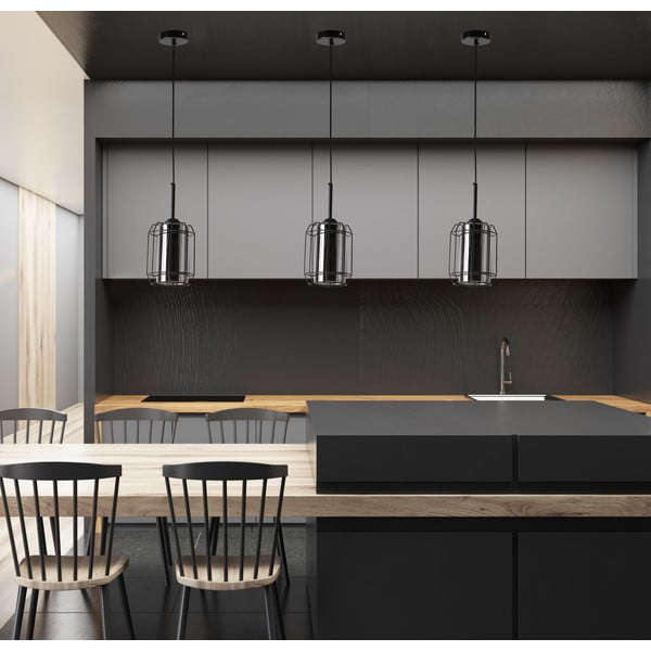 Czarna lampa wisząca ø 15 cm Jonera – Candellux Lighting-image-1