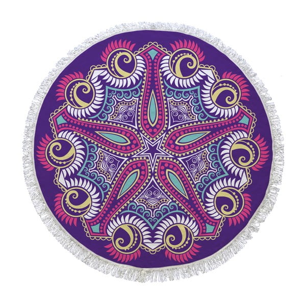 Okrągły ręcznik Purple Universe, ⌀ 105 cm