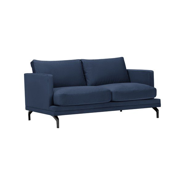 Ciemnoniebieska sofa z czarną konstrukcją Windsor & Co Sofas Jupiter-image-1