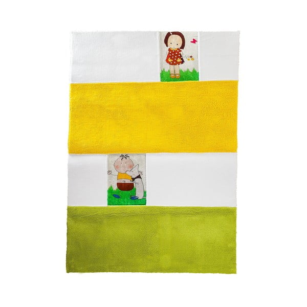 Dywan dziecięcy Mavis Yellow and Green, 100x150 cm