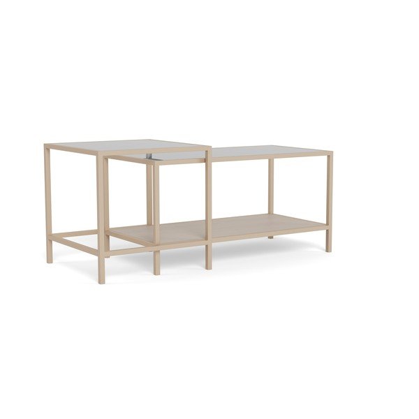 Szare stalowe stoliki zestaw 2 szt. 50x90 cm Seaford – Actona-image-3