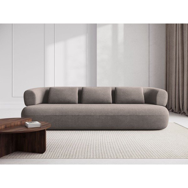 Jasnobrązowa sofa z materiału bouclé 200 cm Jenny – Micadoni -image-1