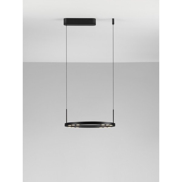 Aluminiowa lampa wisząca LED ze ściemniaczem w kolorze matowej czerni ø 40 cm Lunette – Nova Luce-image-4