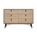 Niska komoda w dekorze dębu 153x95 cm Ry – Tvilum