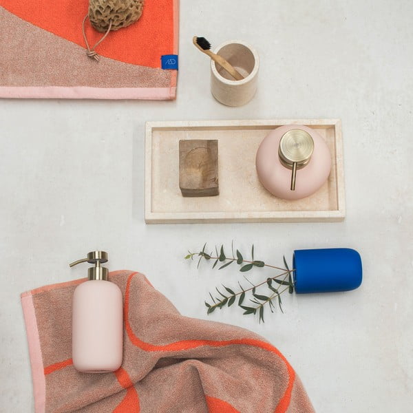 Pomarańczowo-jasnobrązowe ręczniki z bawełny organicznej zestaw 2 szt. 50x90 cm Nova Arte – Mette Ditmer Denmark-image-2