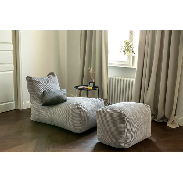 Miętowy sztruksowy worek do siedzenia Lounge – SLOWDOWN-image-1