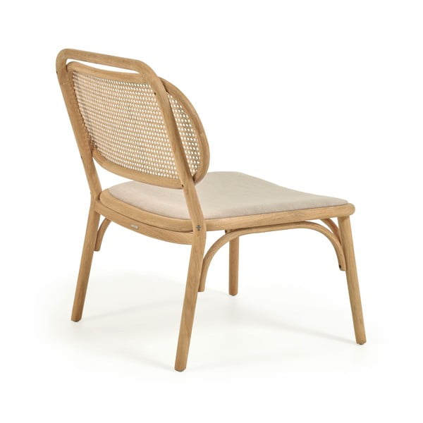 Beżowy fotel z plecionki trzcinowej Doriane – Kave Home-image-3