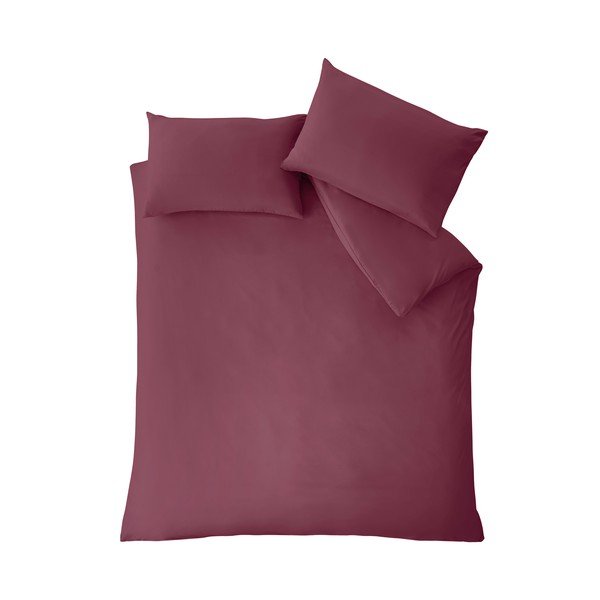 Bordowa pościel jednoosobowa 135x200 cm So Soft Non Iron – Catherine Lansfield