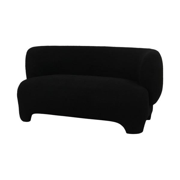 Czarna sofa z materiału bouclé 142 cm Ardor – Leitmotiv-image-1