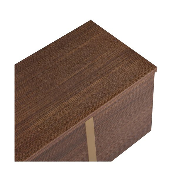 Szafka pod TV w dekorze orzecha w ciemnym naturalnym kolorze 180x50x30 cm Onera – Kalune Design-image-3