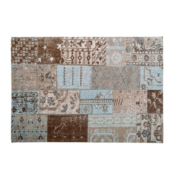 Brązowy dywan z domieszką wełny Cotex India, 140x200 cm