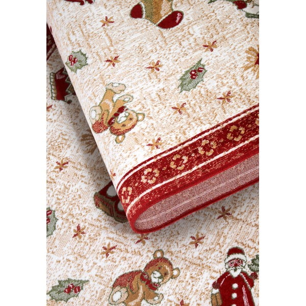 Czerwony chodnik z mieszanki bawełny ze świątecznym motywem 80x200 cm Toy's Delight Red Christmas – Villeroy&Boch-image-4