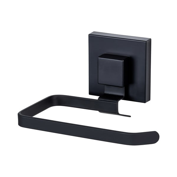 Czarny samoprzylepny uchwyt na papier toaletowy ze stali nierdzewnej Quadro – Wenko-image-2