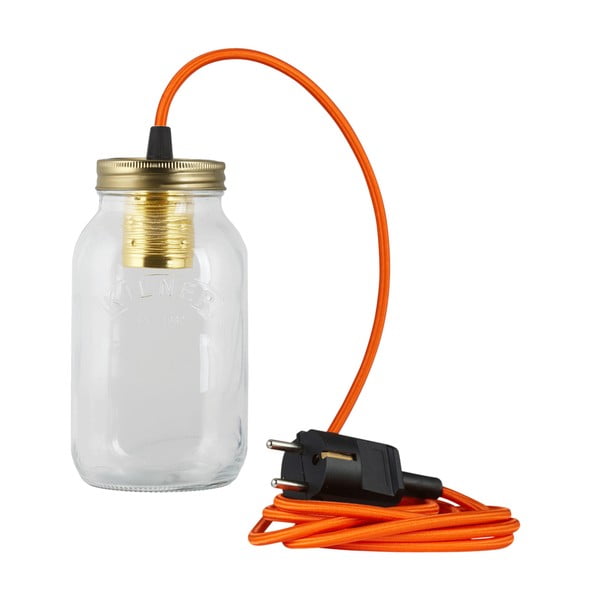 Lampa JamJar Lights, pomarańczowy okrągły kabel