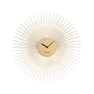 Zegar ścienny w kolorze złota Karlsson Peony, ø 45 cm