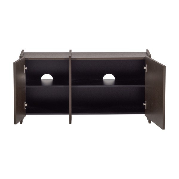 Ciemnobrązowa szafka pod TV w dekorze jesionu 102x53x44 cm Brock – WOOOD-image-3