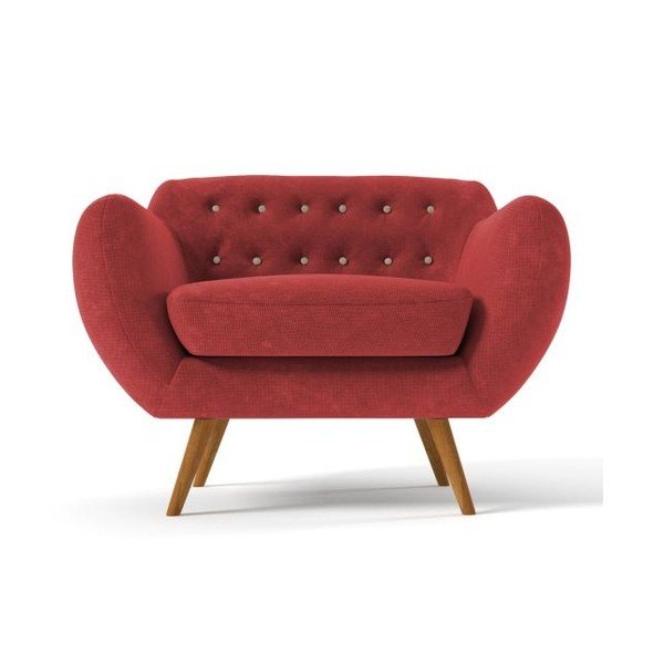 Czerwony
  fotel z beżowymi guzikami Wintech Indigo-image-1