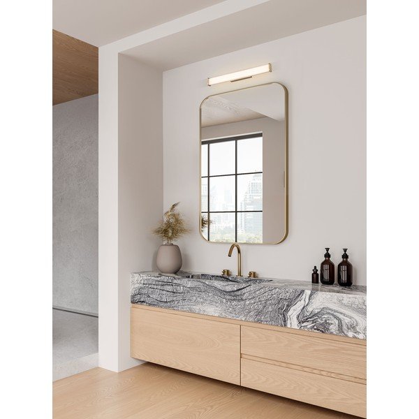 Metalowy kinkiet LED w kolorze matowego złota Misty – Nova Luce-image-1