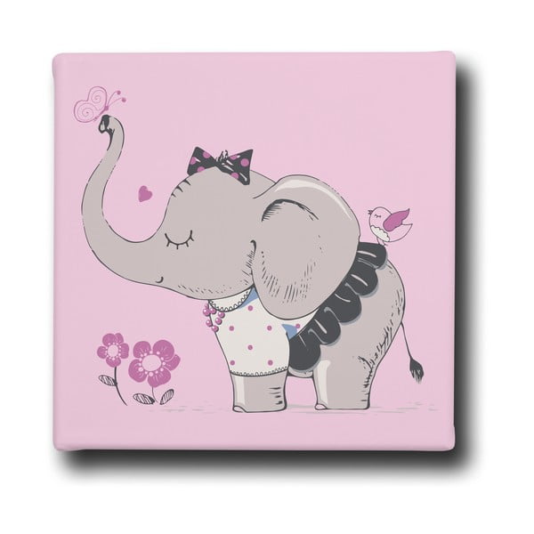 Dywan Mr. Little Fox Pink Elephant, 90x90 cm