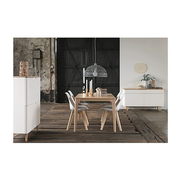 Niska komoda z drewna białego dębu Unique Furniture Amalfi-image-1