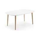 Biały rozkładany stół z białym blatem 100x160 cm Oqui – Kave Home
