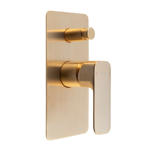 Bateria prysznicowa podtynkowa w kolorze złota (2 otwory) Spy – Sapho