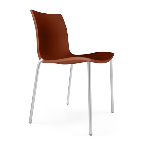 Czerwono-brązowe krzesło Mobles 114 Gimlet