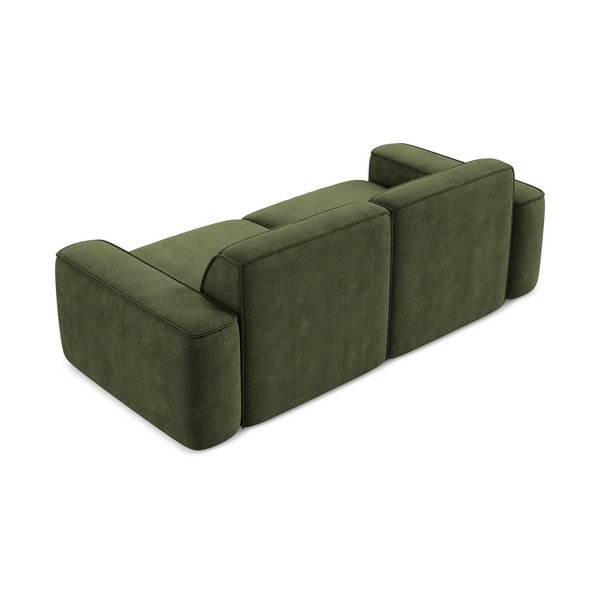 Zielona sofa z tkaniny szenilowej 204 cm Omao – Makamii-image-3