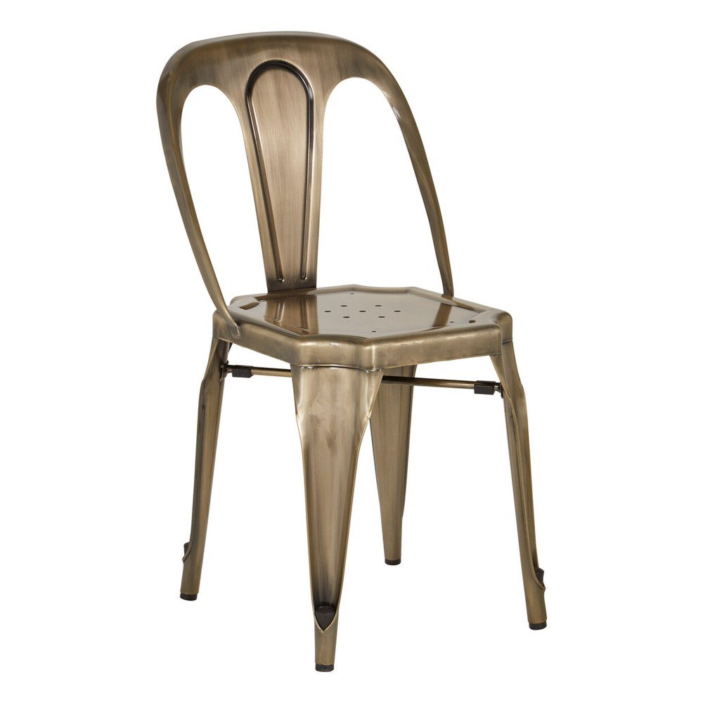Metalowe krzesło w kolorze mosiądzu Grange – Premier Housewares