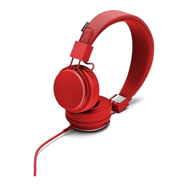 Czerwone słuchawki nauszne z mikrofonem Urbanears PLATTAN II Tomato
