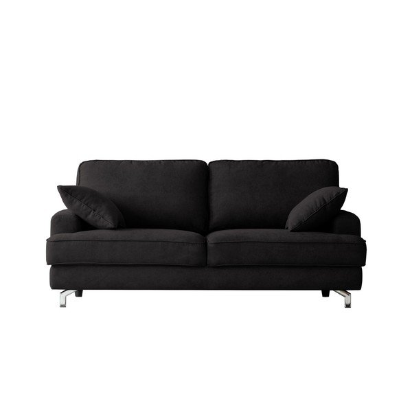 Czarna sofa dwuosobowa Kooko Home Rumba