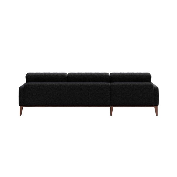 Antracytowa sofa z szezlongiem po prawej stronie MESONICA Musso Tufted-image-3