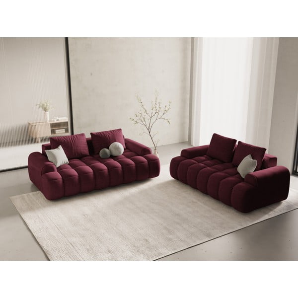 Bordowa sofa 175 cm Linz – Cosmopolitan Design-image-1