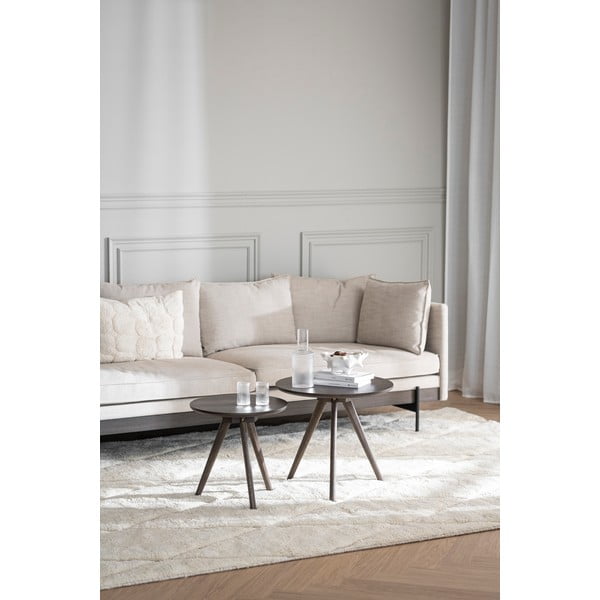 Okrągły stolik z blatem w dekorze dębu ø 50 cm Yumi – Rowico-image-1