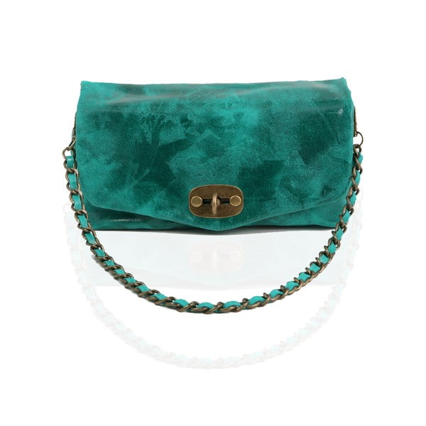 Skórzana torebka Italiana, turquoise