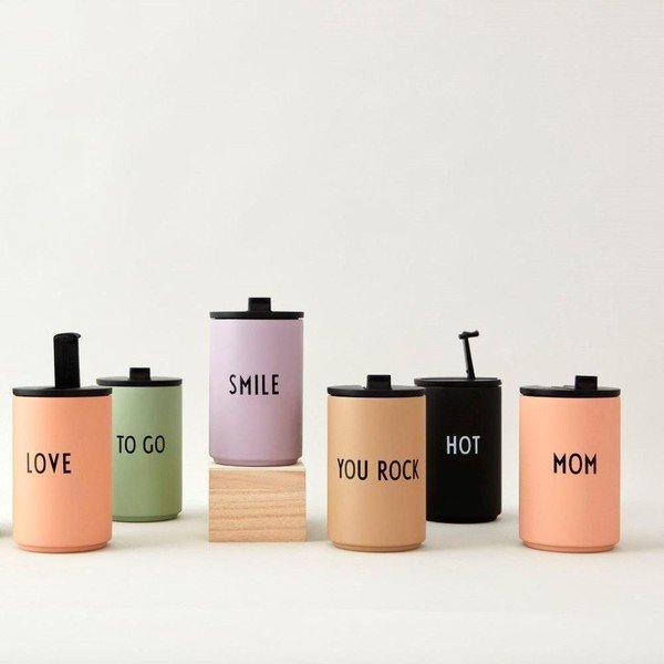 Beżowy kubek termiczny 350 ml You Rock – Design Letters-image-2