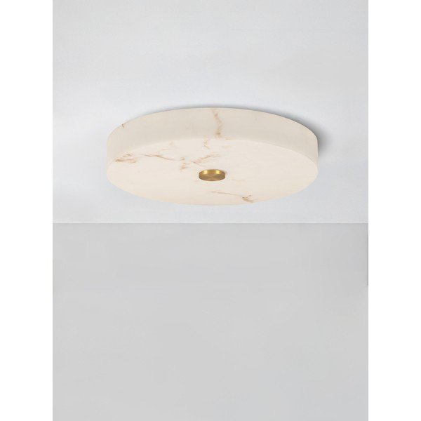 Kremowa/w kolorze mosiądzu lampa sufitowa LED w dekorze kamienia ze ściemniaczem Serita – Nova Luce-image-3