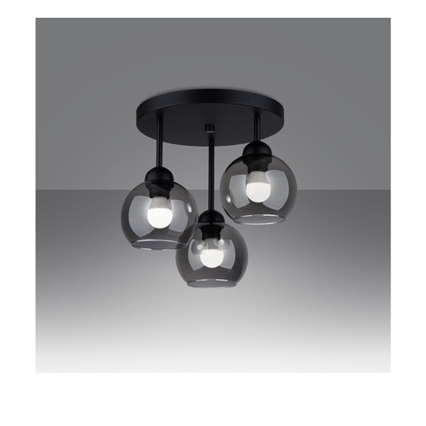 Czarna lampa sufitowa ø 15 cm Grande – Sollux-image-2