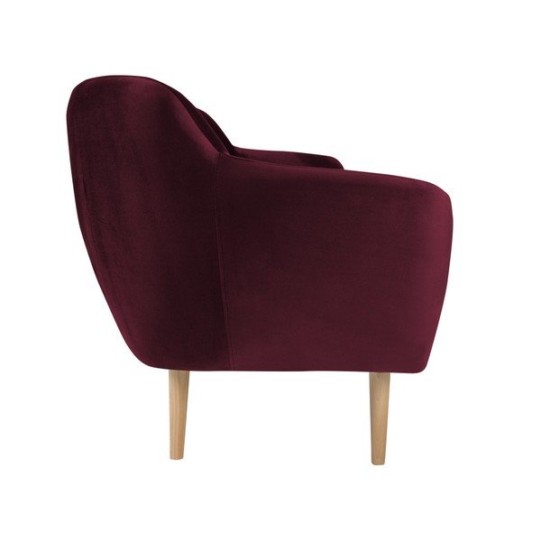 Bordowa sofa 3-osobowa Mazzini Sofas Benito-image-1
