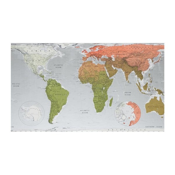 Mapa świata w przezroczystym etui The Future Mapping Company Future Map, 101x58 cm
