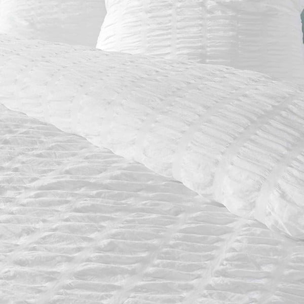 Biała pościel jednoosobowa z kory 140x200 cm Plissia – douceur d'intérieur-image-2