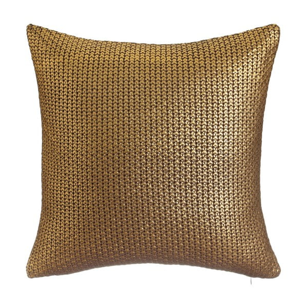 Złoto-brązowa poduszka Denzzo Glamour, 45x45 cm